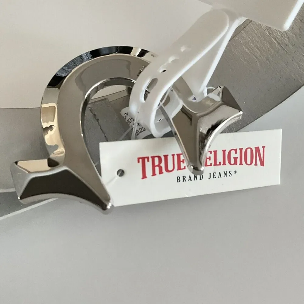 True Religion Belt Silver-tone Horse Shoe Buckle L / XL